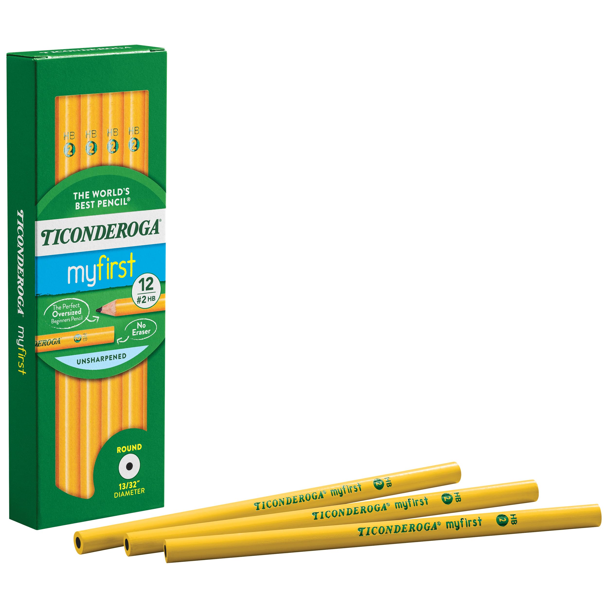 Ticonderoga Beginner Wood-Cased Pencils, 2 HB Soft, Yellow, 12 Count (X13080) - Image 4