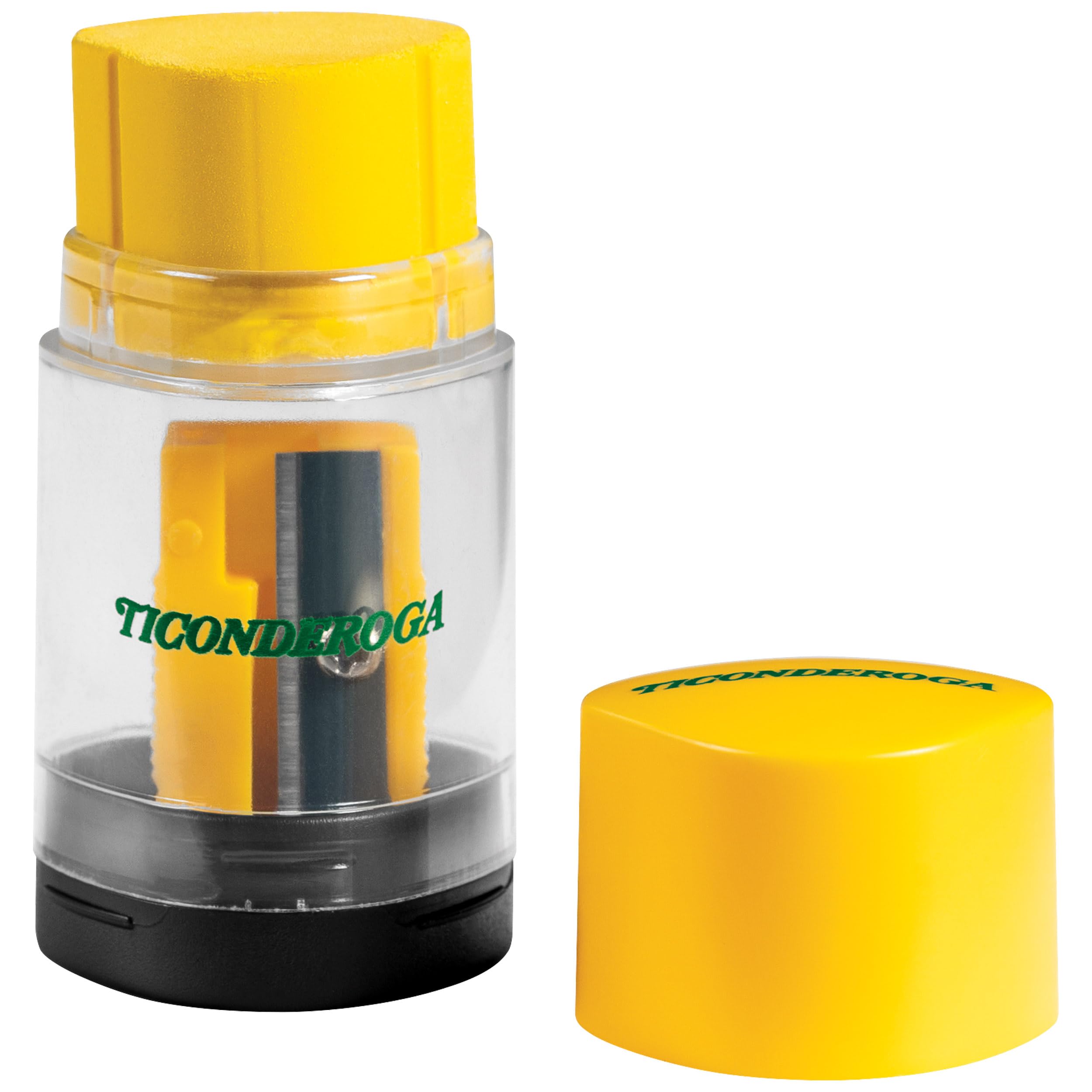 Ticonderoga Duo 2-in-1 Pencil Sharpener & Eraser, Yellow, 6 Count - Image 6