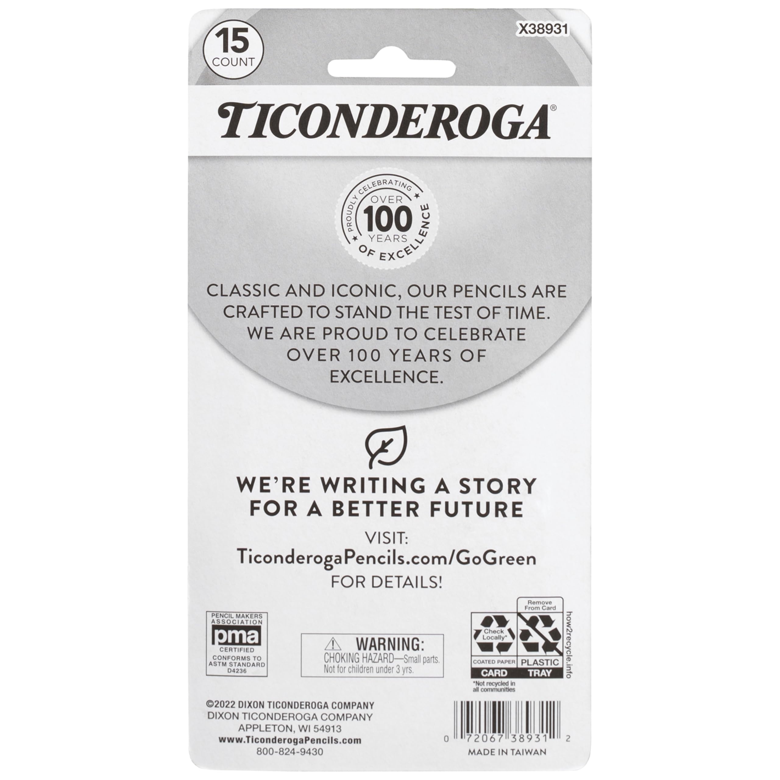 Ticonderoga Erasers, Neon, 15 Count (Pack of 8) (38931SP) - Image 3