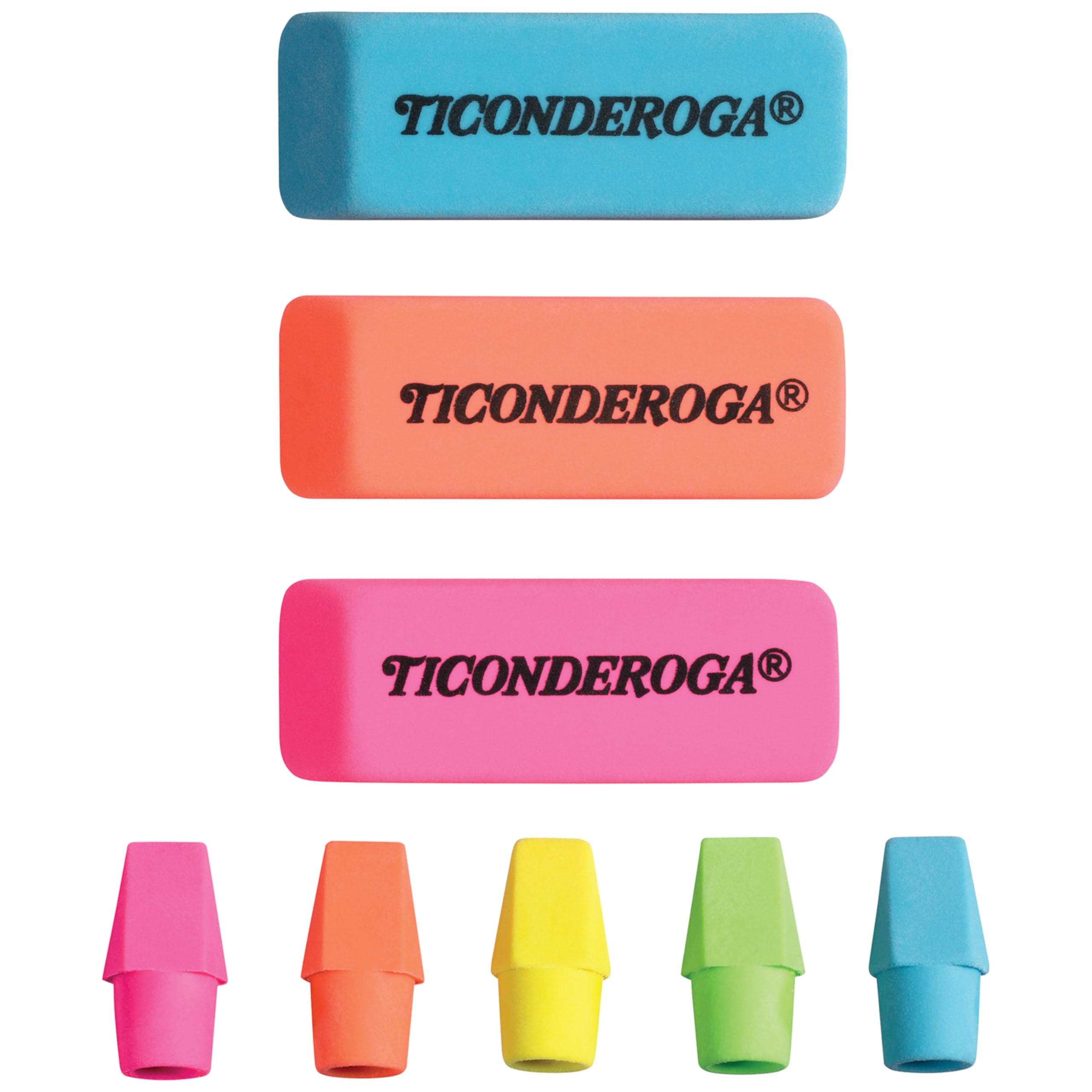 Ticonderoga Erasers, Neon, 15 Count (Pack of 8) (38931SP) - Image 4