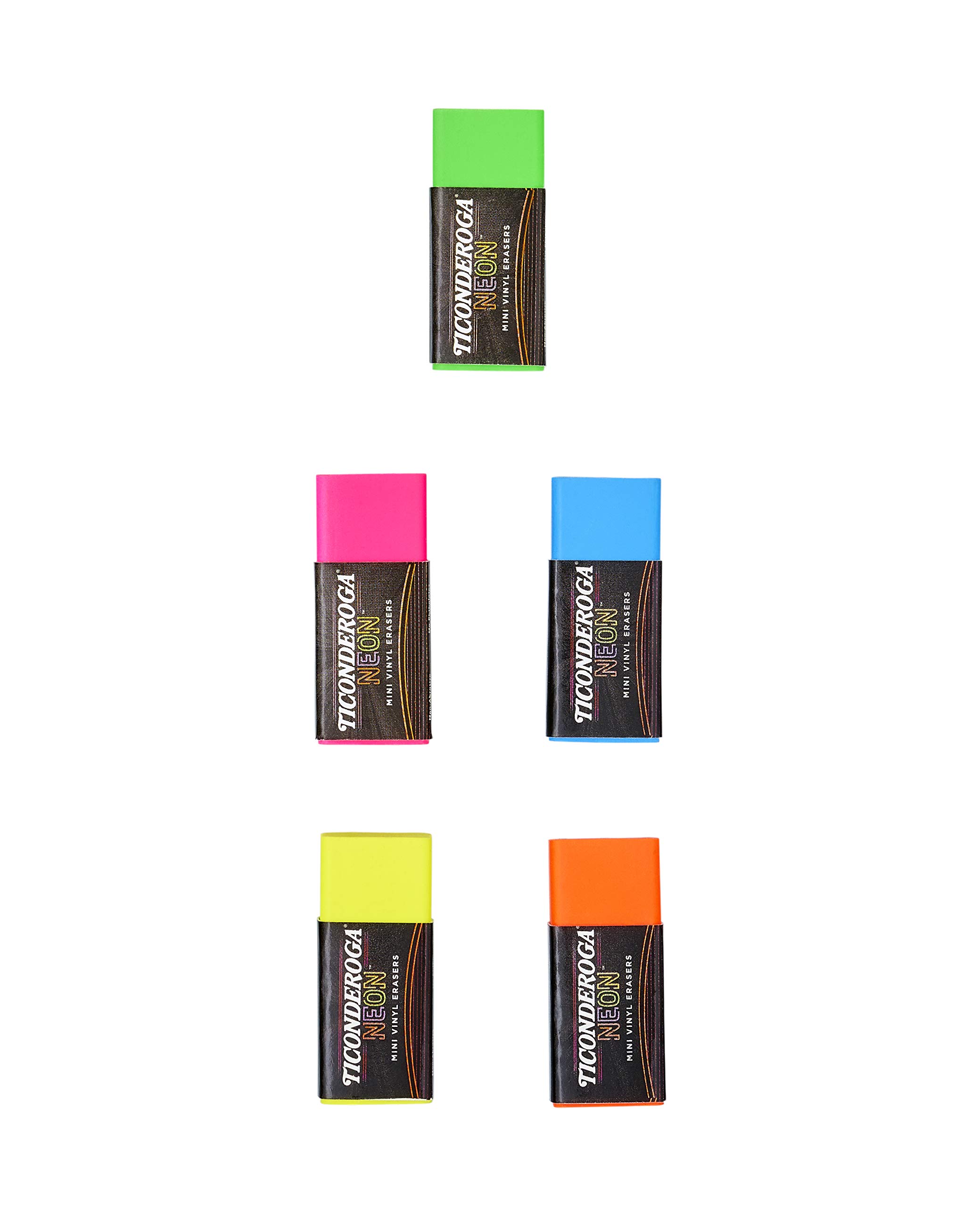 Ticonderoga Erasers, Neon, 5 Count, 6 Packs (X38965) - Image 3