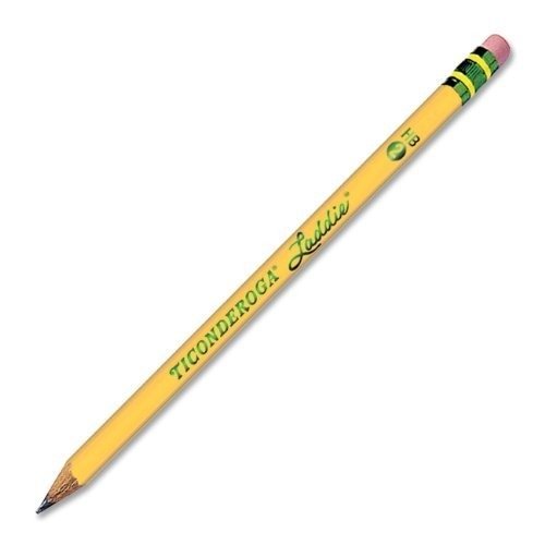 Ticonderoga Laddie Wood-Cased Pencils, #2 HB Soft, With Erasers, Yellow, 12 Count - Image 4