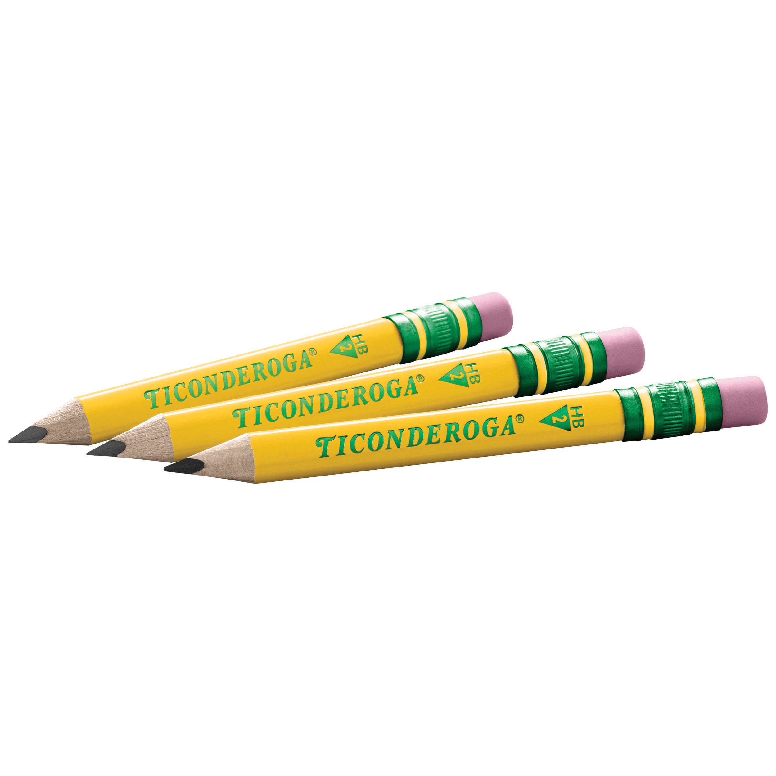 Ticonderoga My First Half-Size Wooden Pencils, Large Triangle-Barrel Pre-Sharpened #2 (HB) Short 4.5" Yellow Pencils with Erasers, Yellow, 12/Pack - Image 8