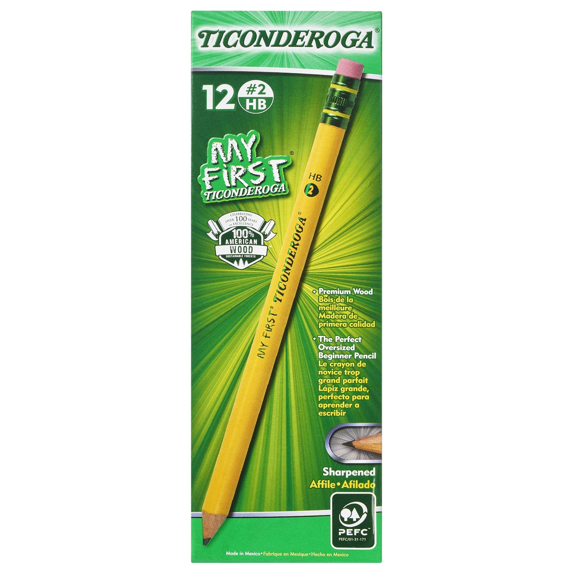 TICONDEROGA My First Primary Size #2 Beginner Pencils 6 Boxes of 12, 72 Pencils Total (33312SP) - Image 4