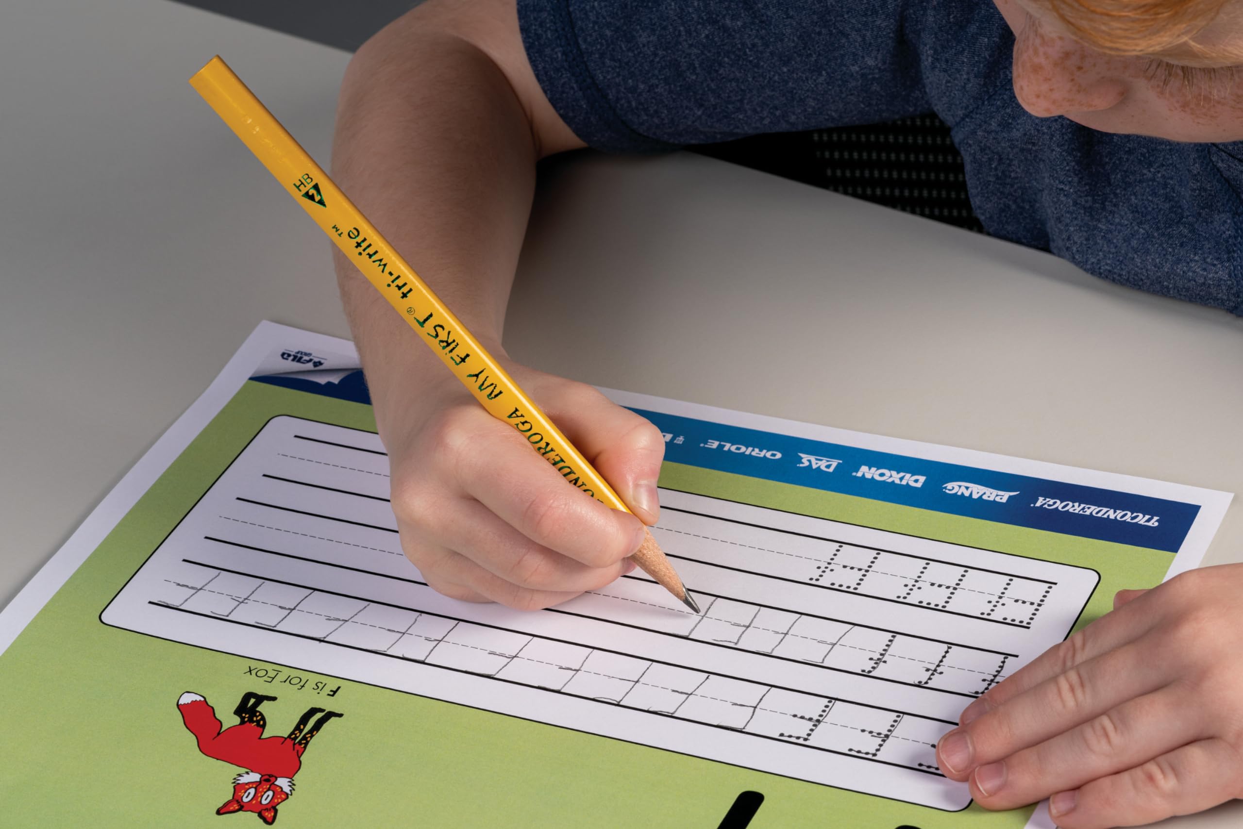 Ticonderoga My First Tri-Write Wood-Cased Pencils, Unsharpened, 2 HB Soft, Without Erasers, Yellow, 36 Count - Image 6