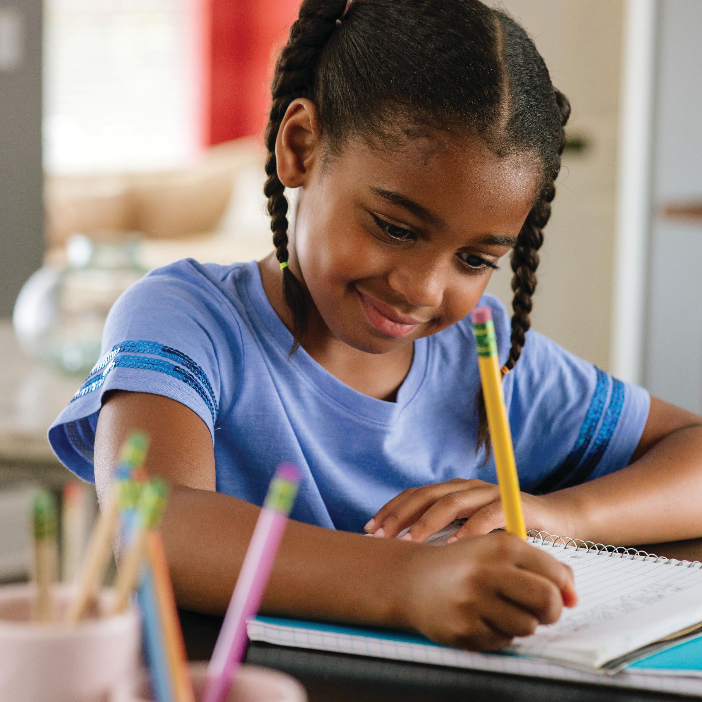 Ticonderoga My First Wood-Cased Pencils, Pre-Sharpened, 2 HB, With Sharpener, Yellow, 4 Count - Image 8