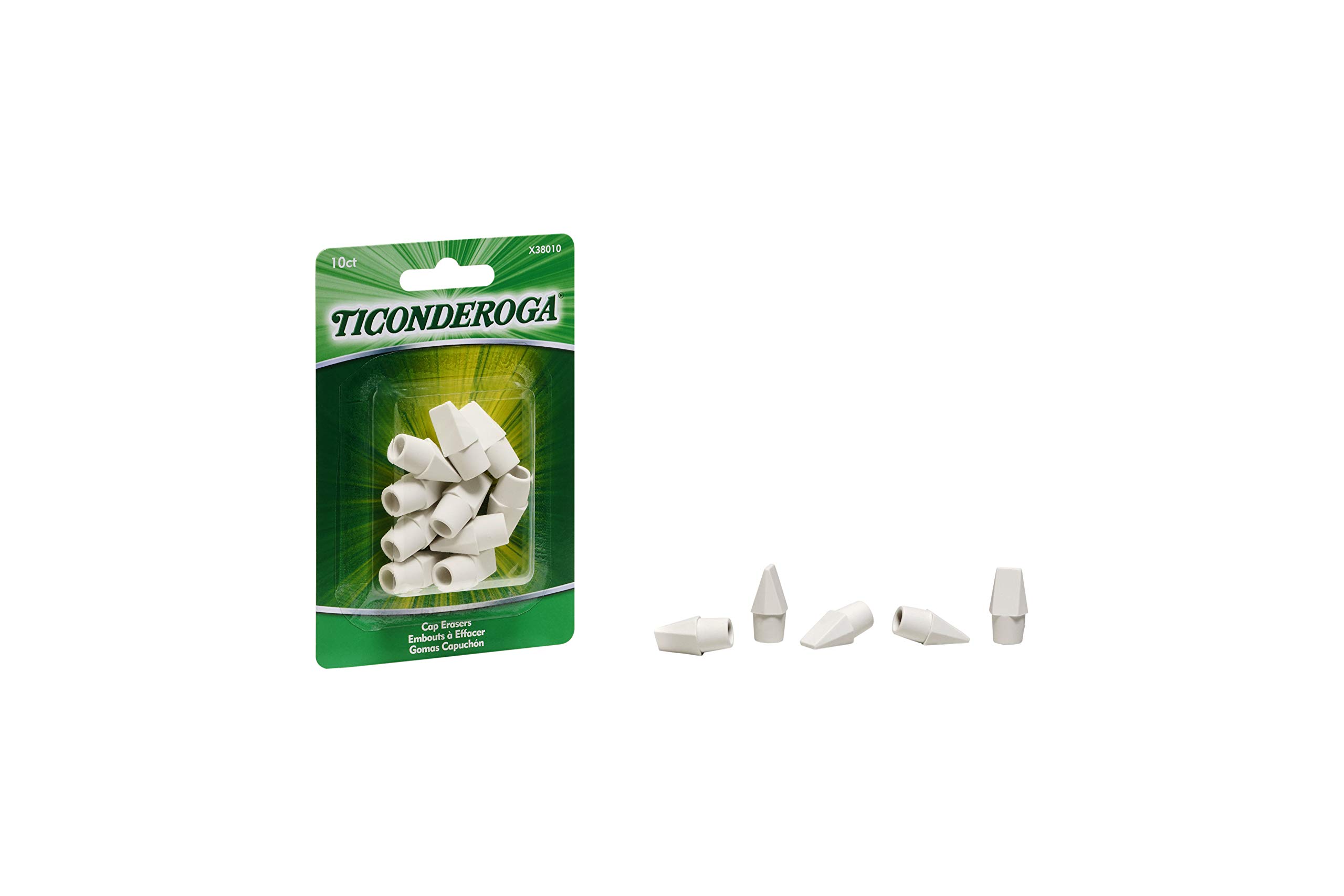 Ticonderoga Pencil Cap Erasers, White, 10 Count, 6 Packs (X38010) - Image 4