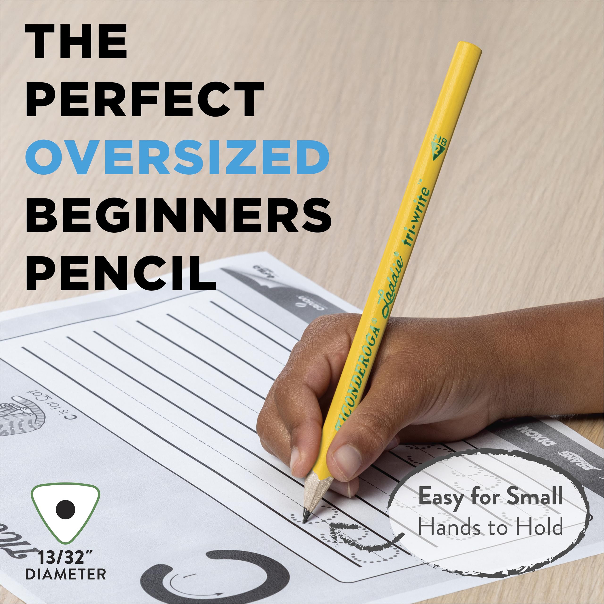 Ticonderoga PENCIL LADDIE TRI-WRITE W/O ERASER PACK OF 36 - Image 3