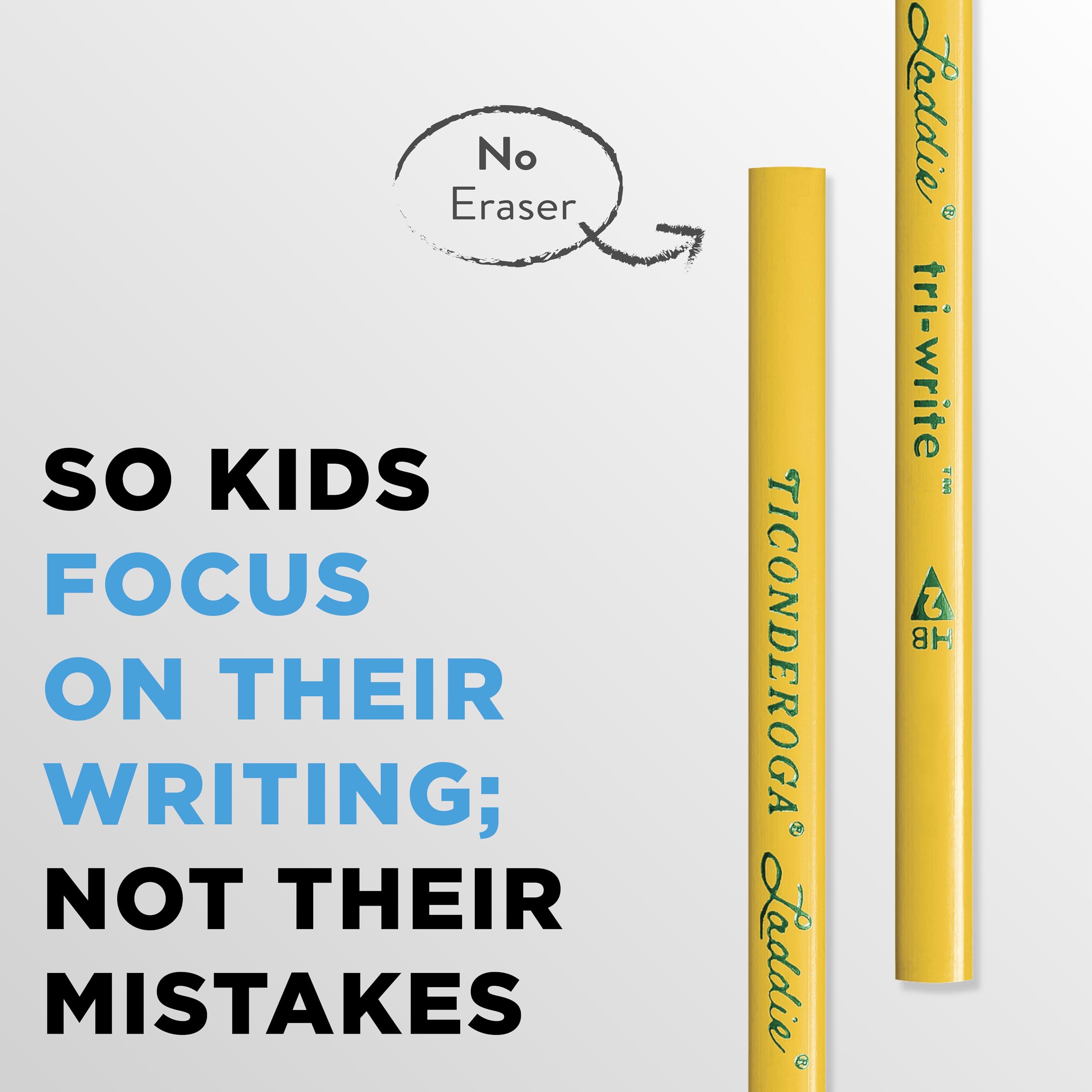 Ticonderoga PENCIL LADDIE TRI-WRITE W/O ERASER PACK OF 36 - Image 4