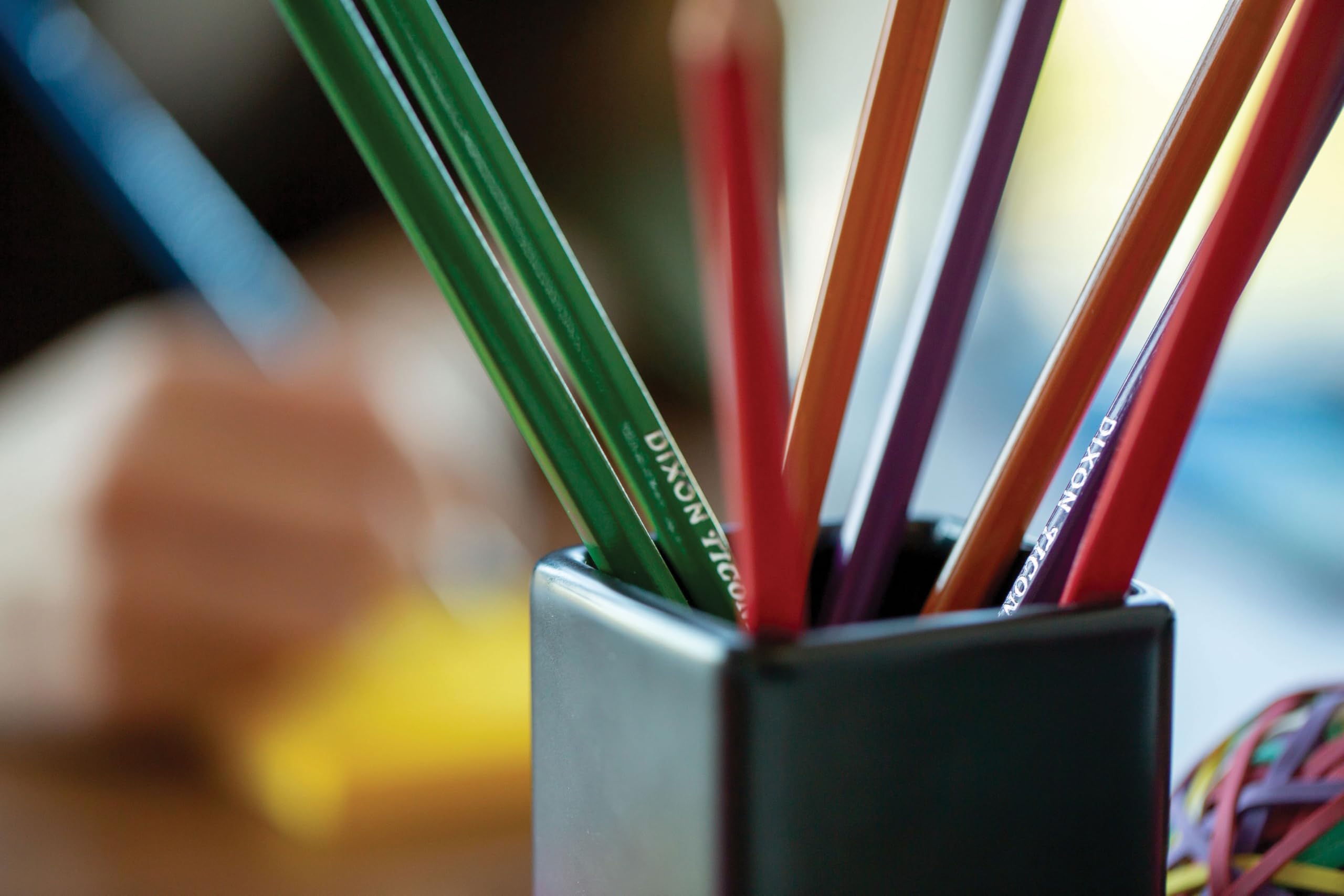 TICONDEROGA Pencils, Wood-Cased Graphite, #2 HB Soft, Pre-Sharpened, Assorted Color Barrels, Black Lead, 10-Pack (13932) - Image 6