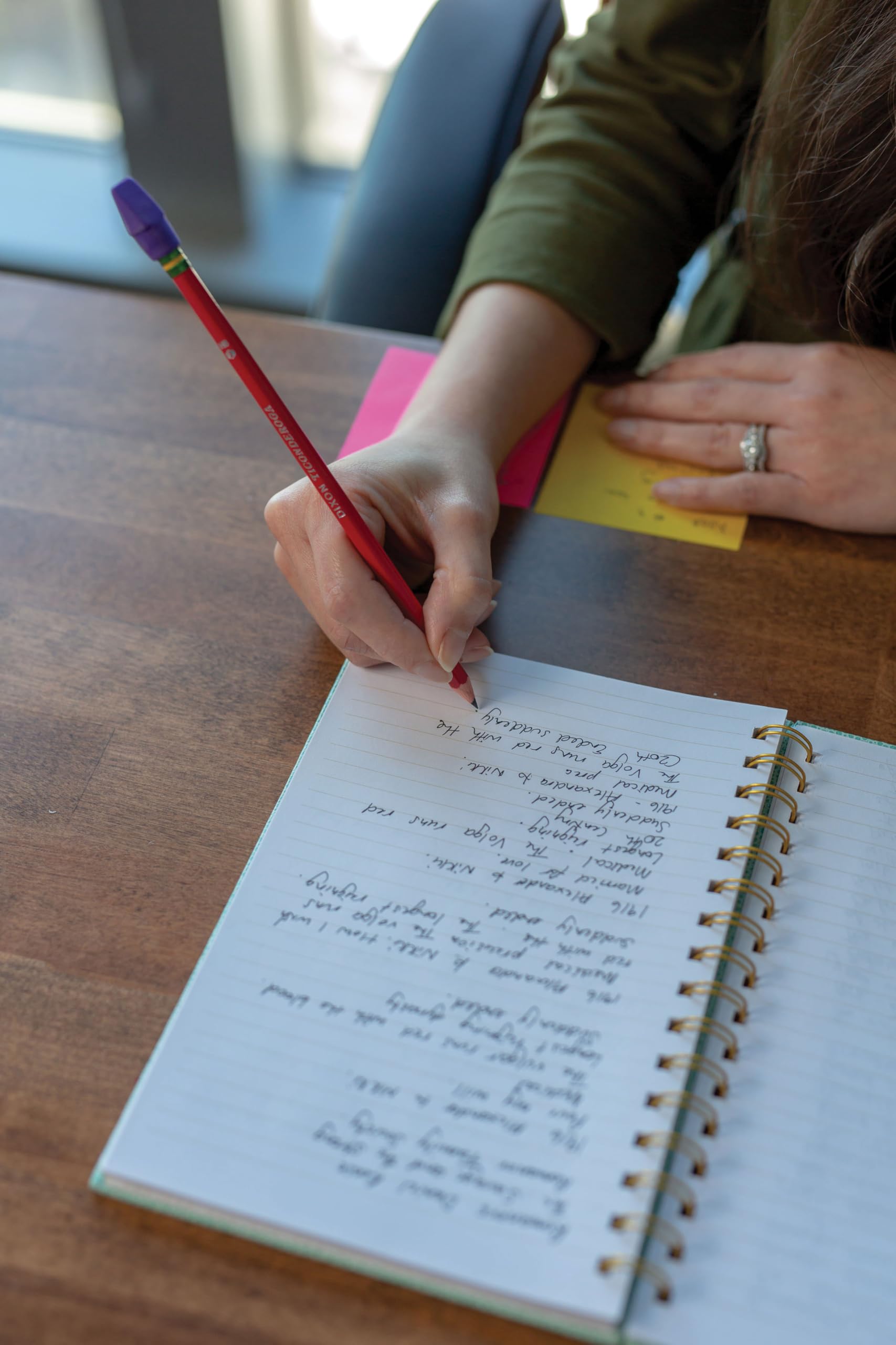 TICONDEROGA Pencils, Wood-Cased Graphite, #2 HB Soft, Pre-Sharpened, Assorted Color Barrels, Black Lead, 10-Pack (13932) - Image 7