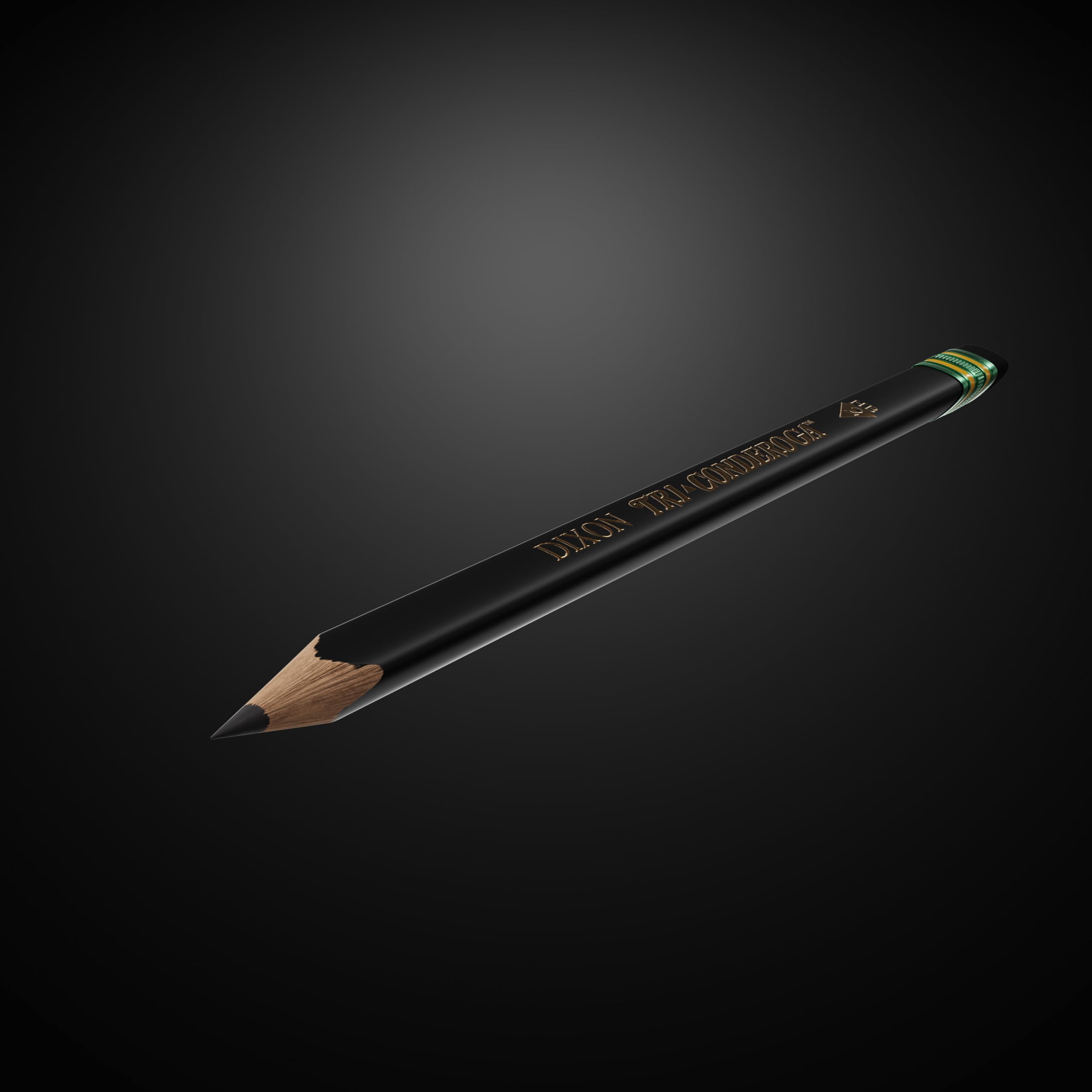 Dixon Tri-Conderoga Triangular Black Woodcase - Image 7