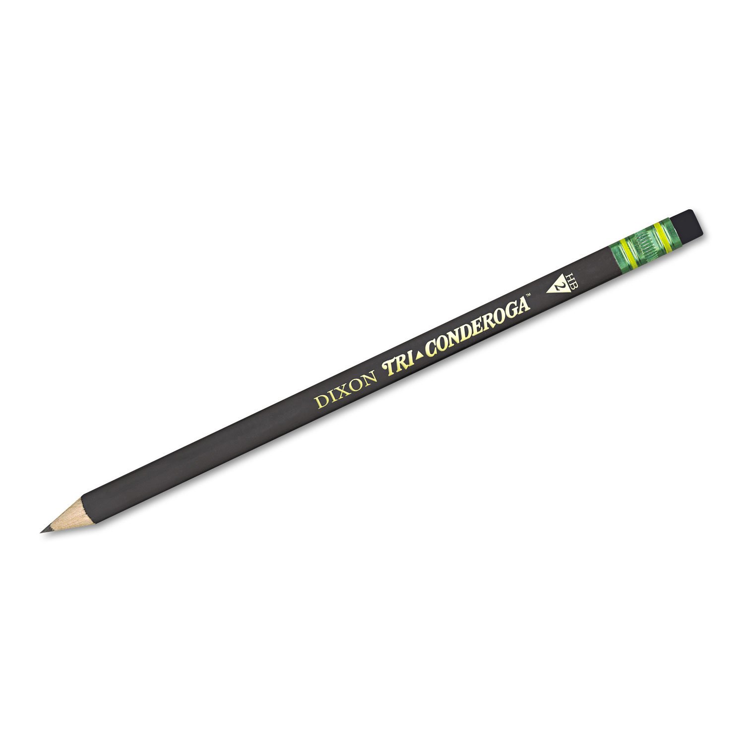 Ticonderoga Tri-Conderoga Triangular Pencils, Wood-Cased #2, Sharpener, Soft Touch Comfort Barrel, Black, 12-Pack (22500) - Image 7