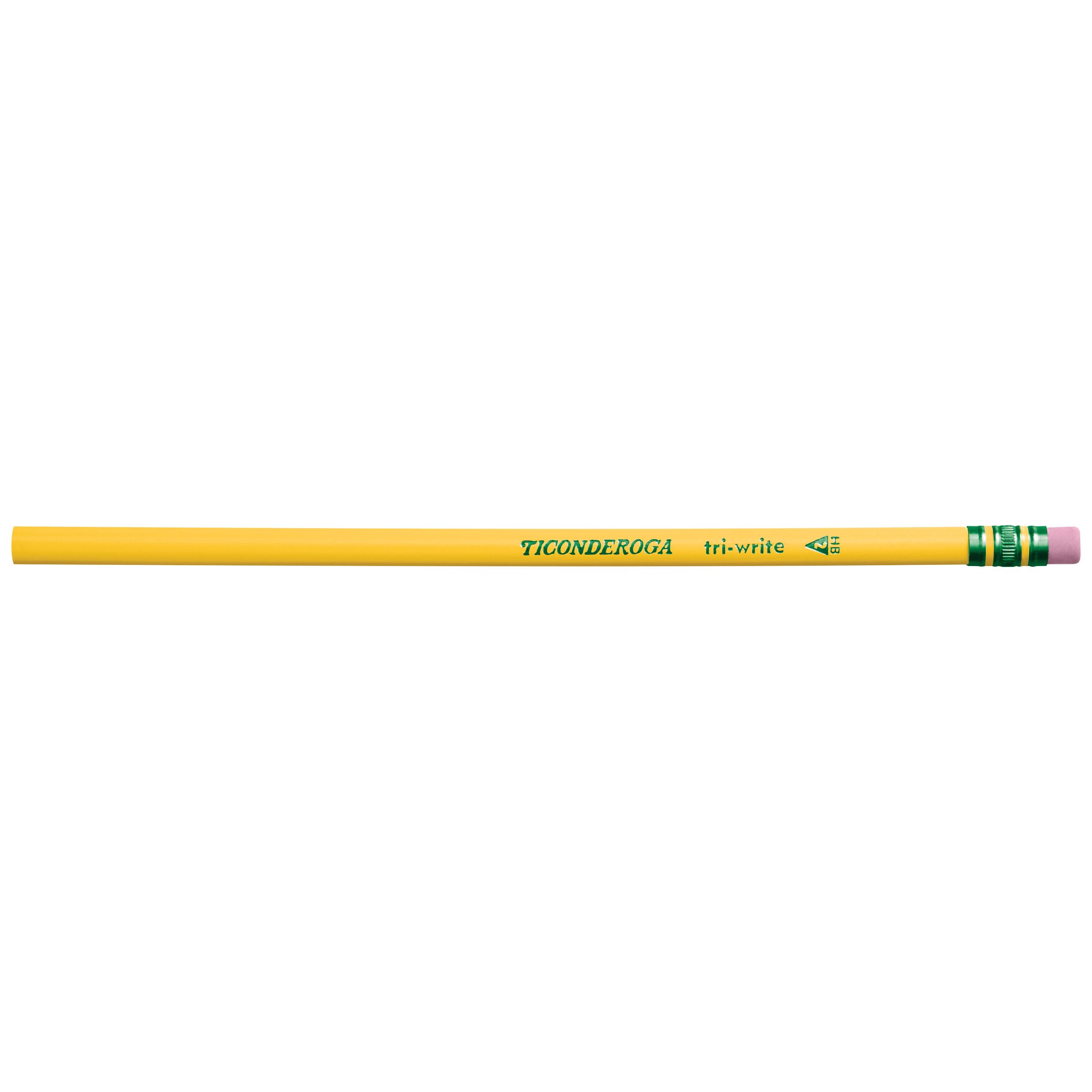Ticonderoga Tri-Write Wood-Cased Pencils, 2HB Soft, Yellow, 12 Count - Image 3