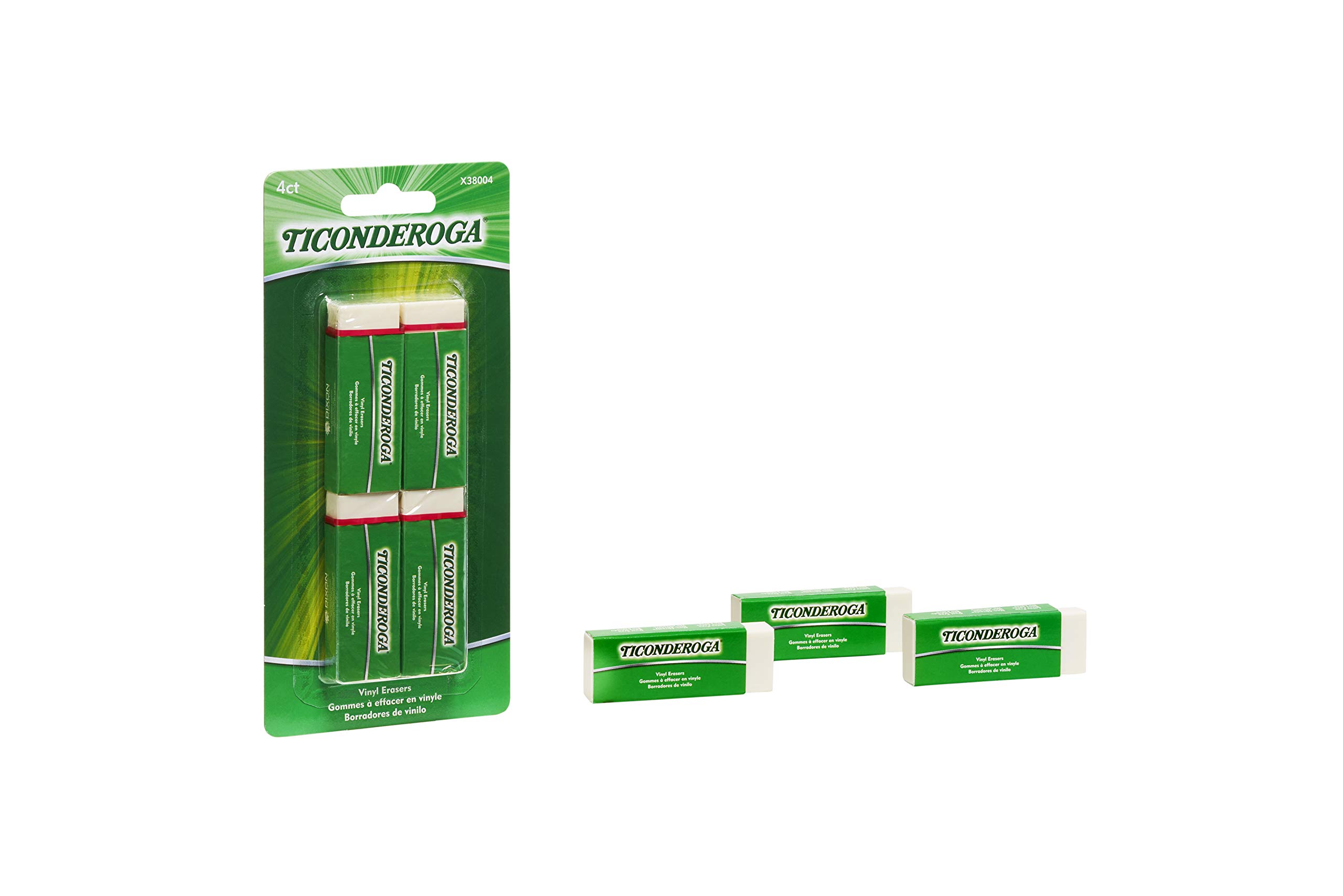 Ticonderoga Vinyl Erasers, White, 4 Count, 6 Packs (X38004) - Image 4