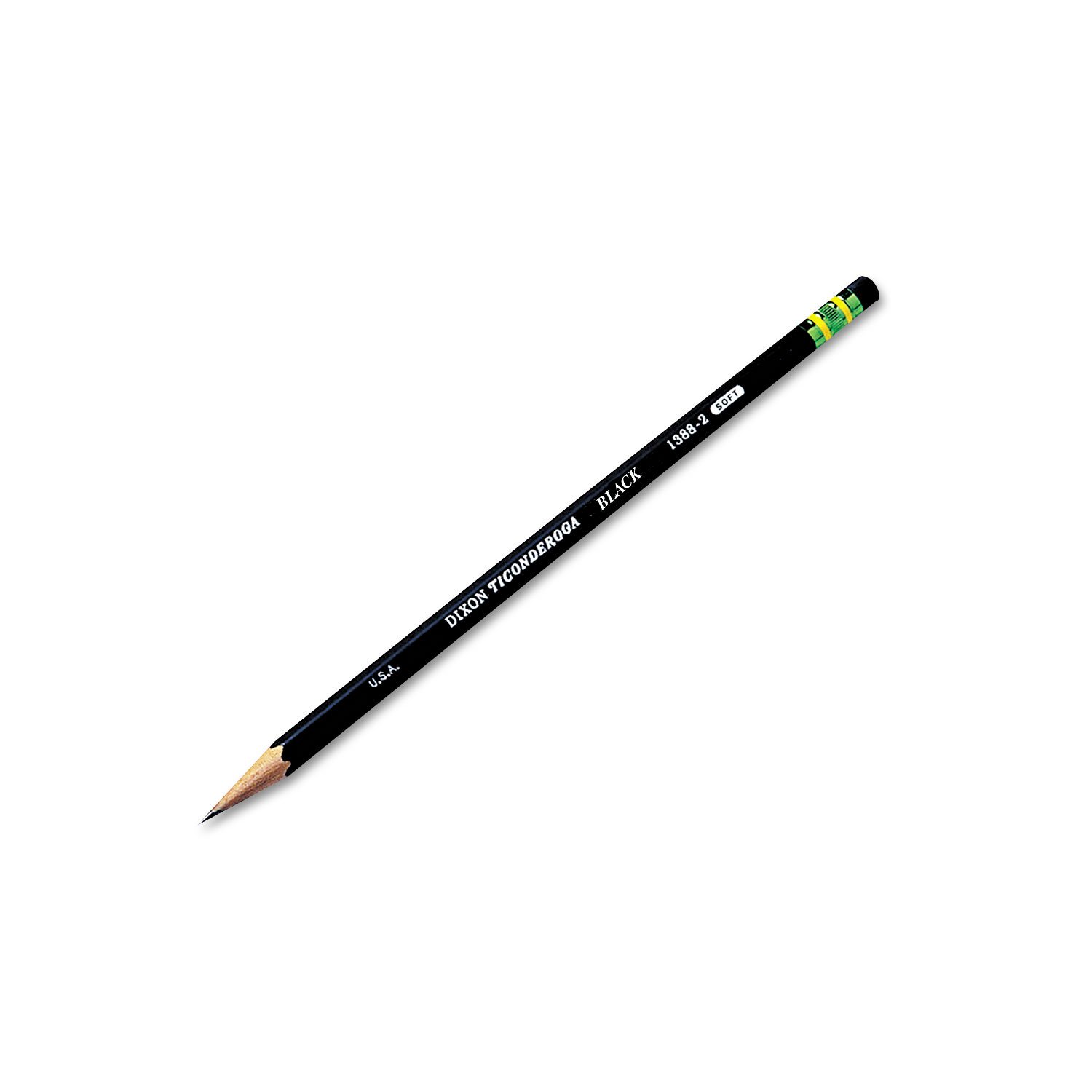Ticonderoga Wood-Cased Pencils, Pre-Sharpened, 2 HB Soft, Black, 10 Count - Image 4