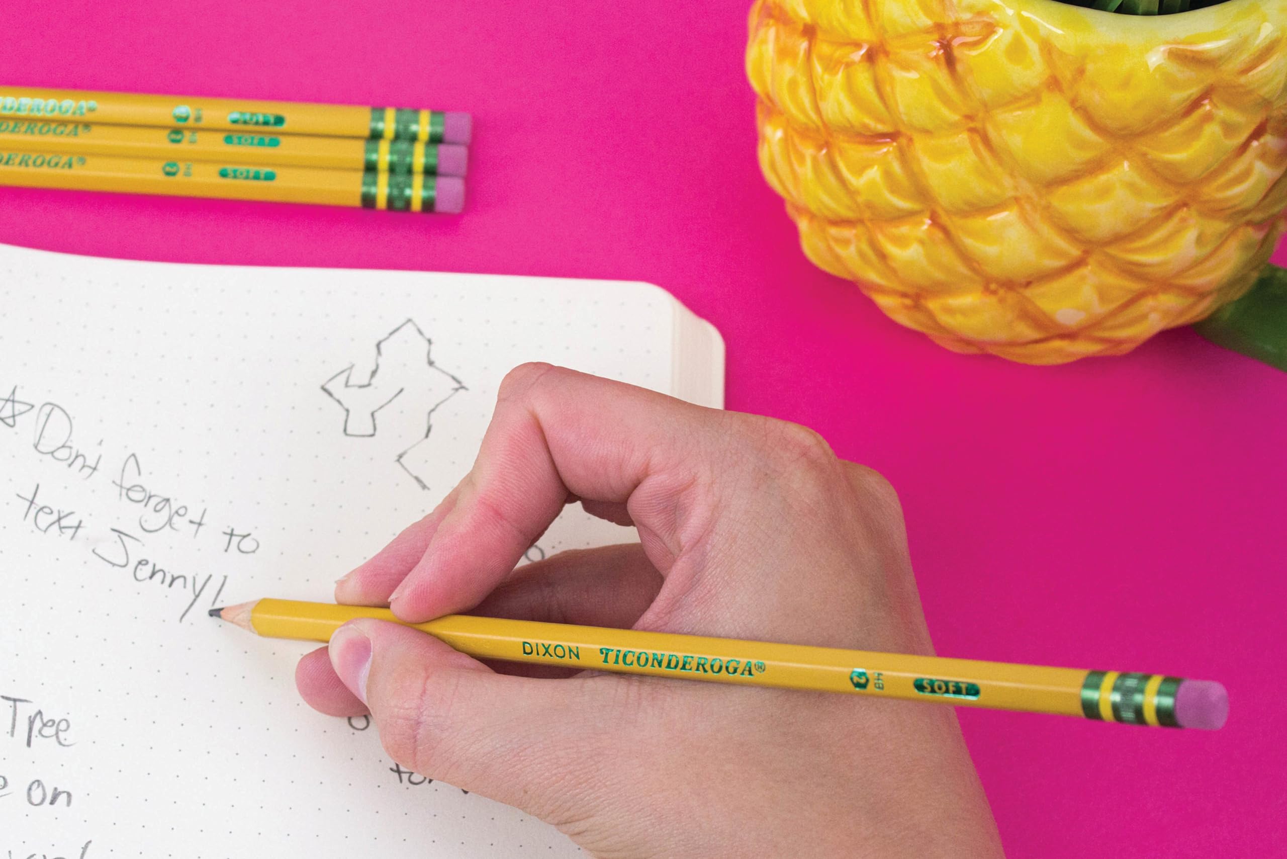 Ticonderoga Wood-Cased Pencils, Pre-Sharpened, 2 HB Soft, Yellow, 12 Count - Image 8