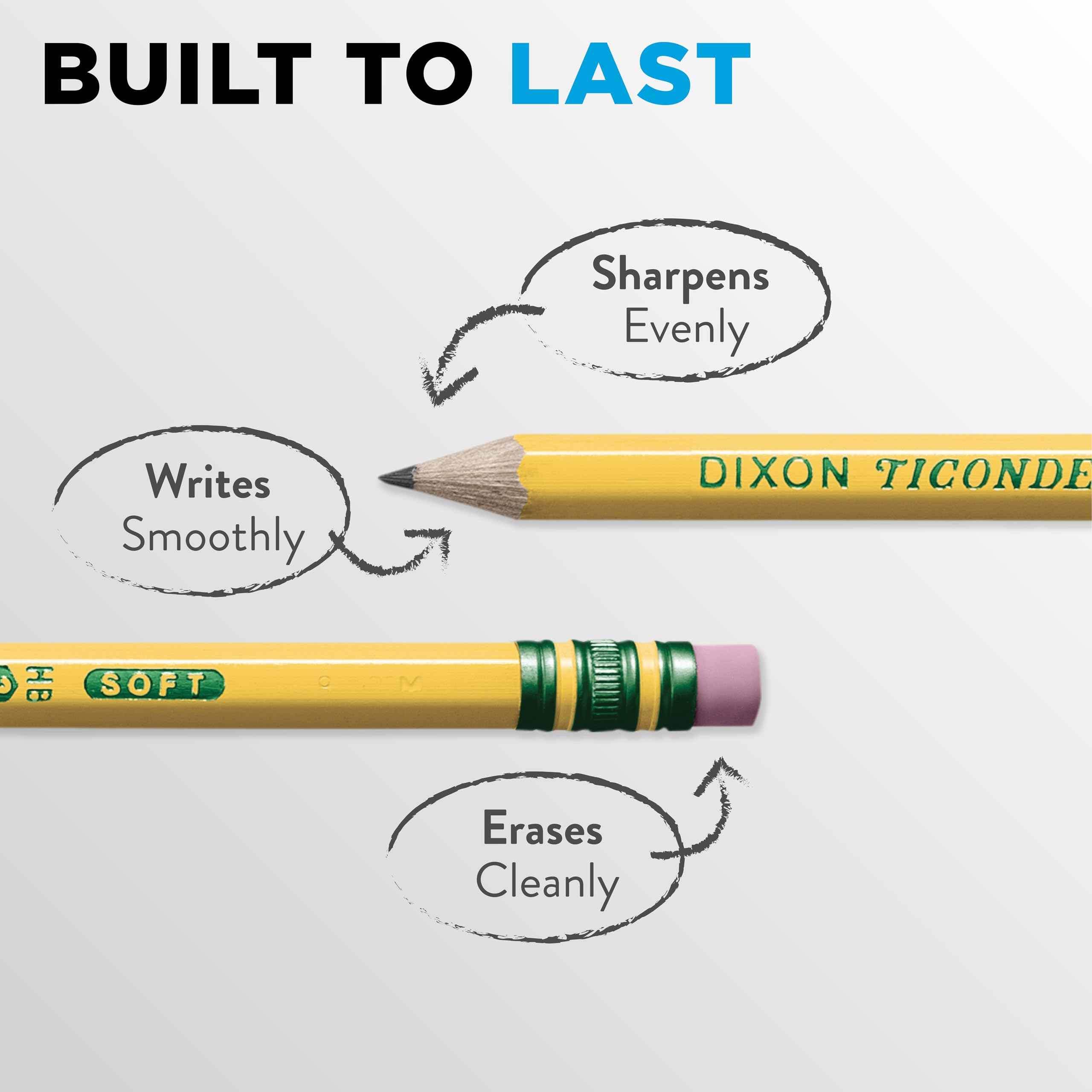 Ticonderoga Wood-Cased Pencils, Pre-Sharpened, 2 HB Soft, Yellow, 1000 Count - Image 3