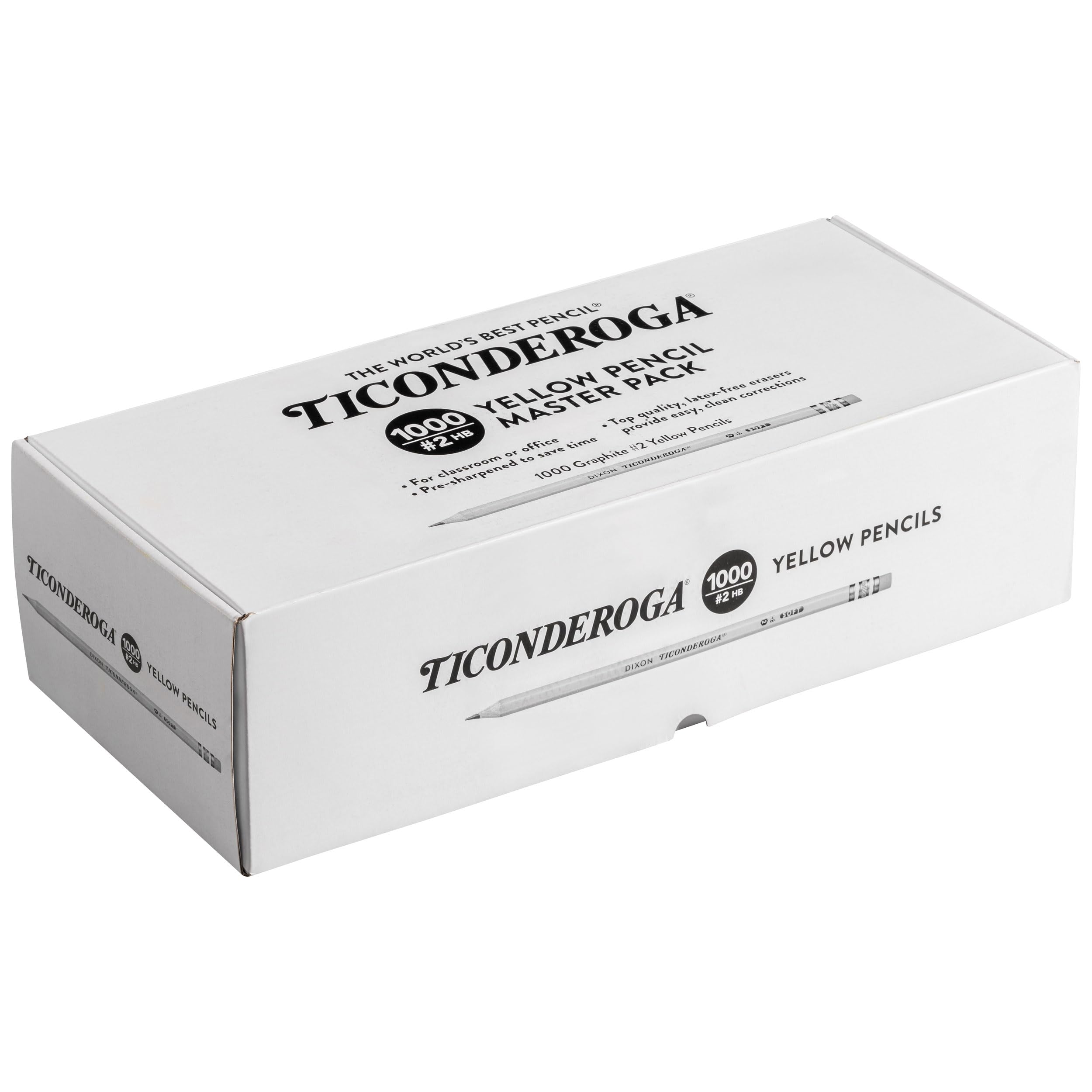 Ticonderoga Wood-Cased Pencils, Pre-Sharpened, 2 HB Soft, Yellow, 1000 Count - Image 7