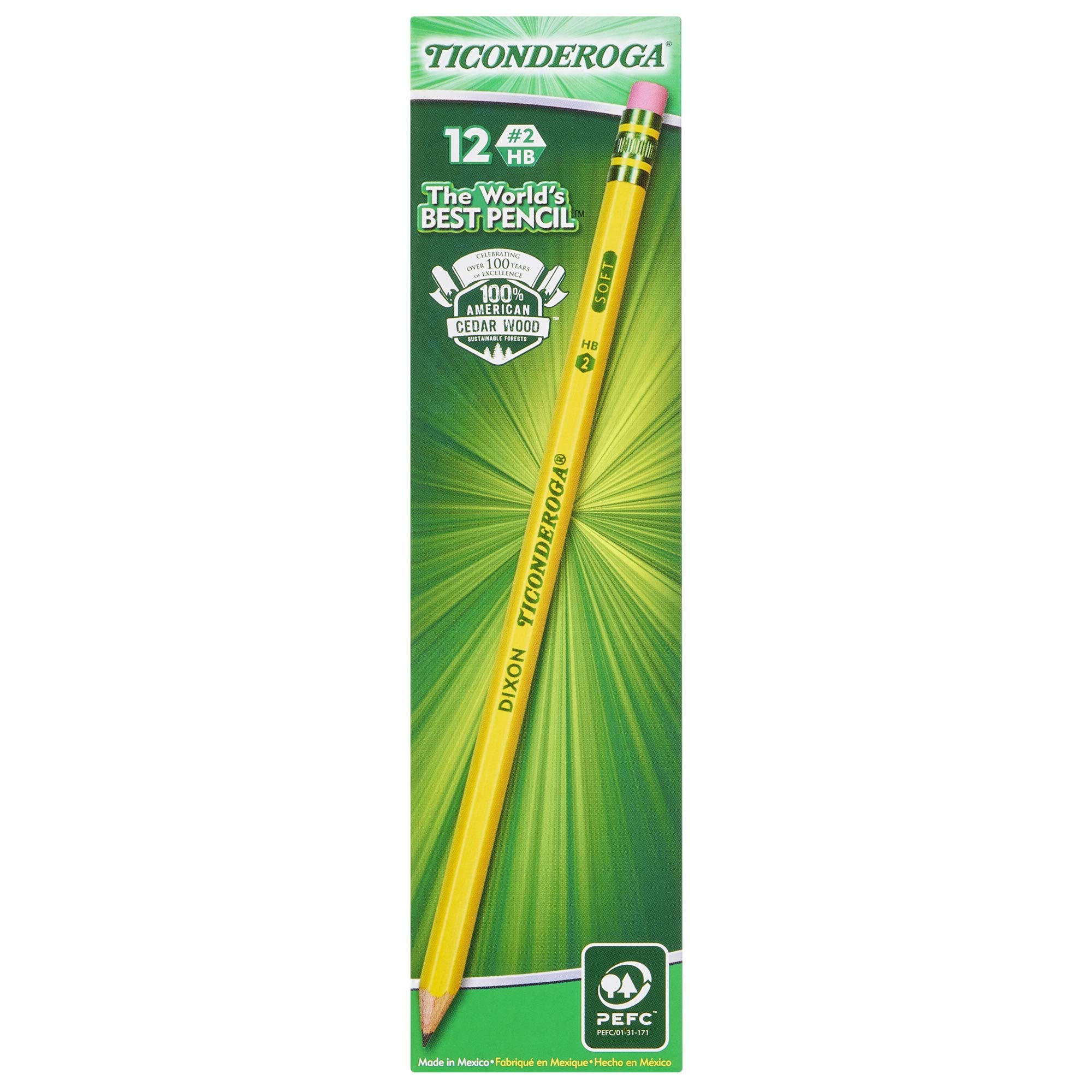 TICONDEROGA Woodcase Pencils with Erasers, 6 Pre-Sharpened Boxes of 12, 72 Pencils Total (13806SP) - Image 4