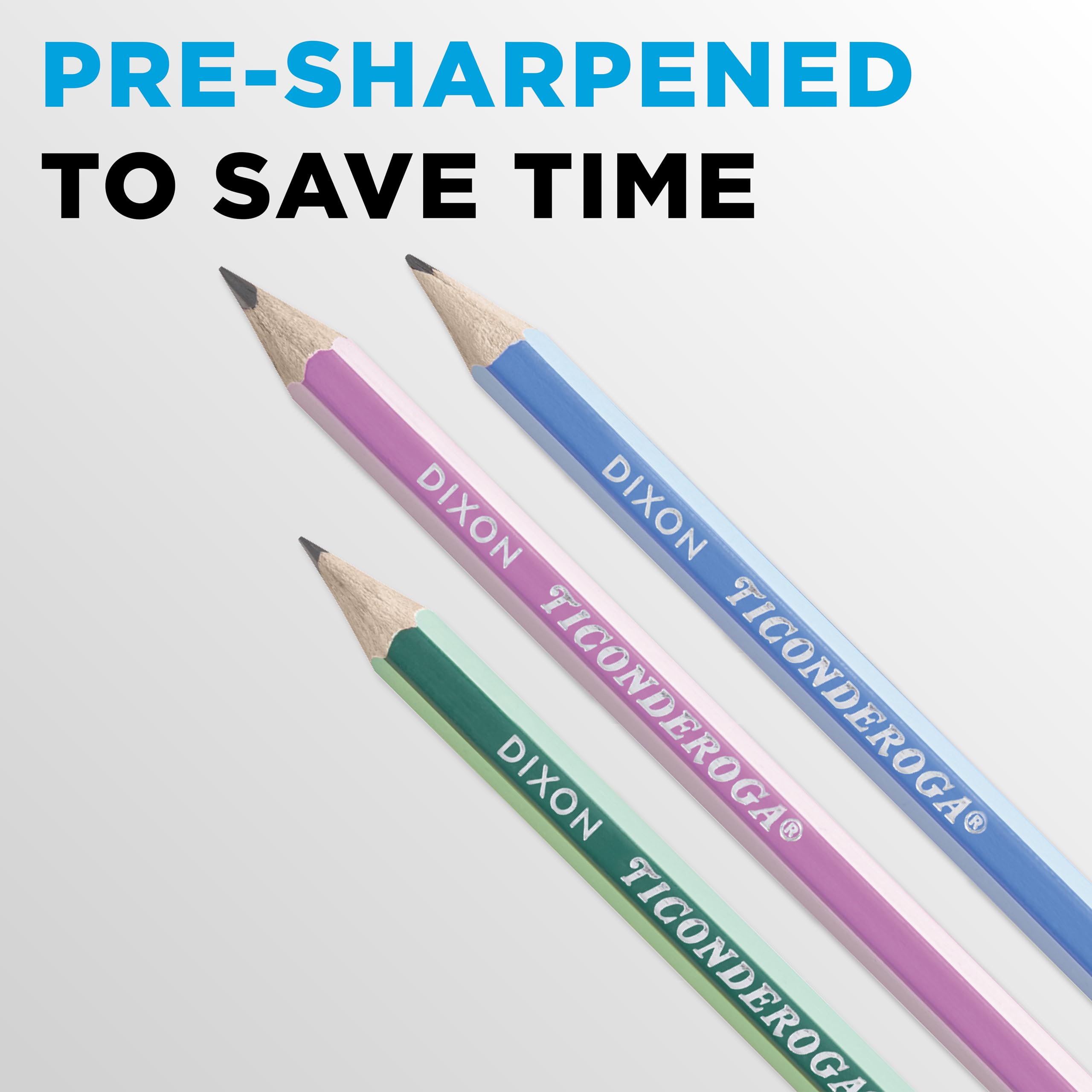 Ticonderoga X13910 Striped Wood-Cased Pencils, 2 HB Soft, Pre-Sharpened, 10 Count, Assorted Colors - Image 6